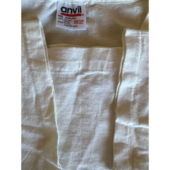 Vintage Syracuse Orangemen USA Made OSFA White Single Stitched Anvil Sleep Shirt - Picture 2 of 6